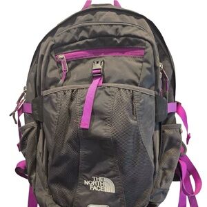 The Northface Dark Gray//Purple RECON laptop bookbag